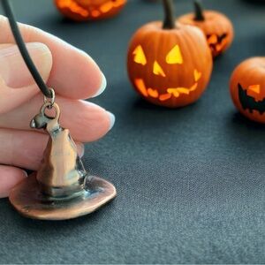 Copper witches hat pendant